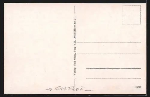 AK Burg b. M., Gasthof Seeschlösschen