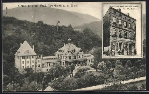 AK Trarbach a. Mosel, Gasthaus zum wilden Mann v. C. Lindner, Wildbad