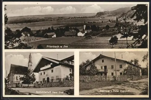 AK Prienbach / Stubenberg, Gasthaus Hans Dietl, Krämerei Peter Digruber, Gesamtansicht
