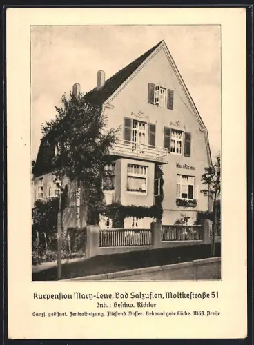 AK Bad Salzuflen, Kurpension Mary-Lene, Moltkestrasse 51, Inh. Geschw. Richter