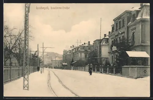 AK Dresden-Laubegast, Holz-Hohler-Handlung von Richard Hesse in der Leubenerstrasse