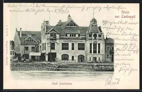 AK Dresden-Laubegast, Gasthof Stadt Amsterdam