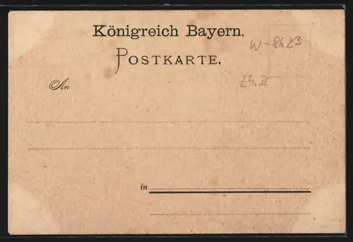 Lithographie Staffelstein / Mainthal, Rathaus, Alte Linde, Ortspanorama, Petrefakten