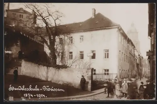 AK Meissen / Elbe, Handelsschule 1874-1914