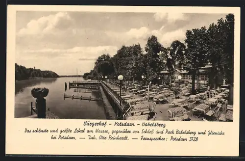 AK Potsdam-Babelsberg, Gasthaus Bürgerhof, Inh. Otto Reinhardt