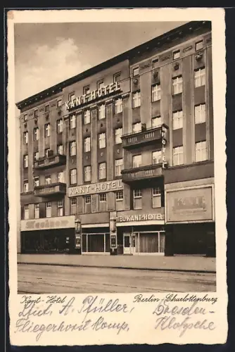 AK Berlin-Charlottenburg, Kant-Hotel in der Kantstrasse 54, Inh. Johann Schmid