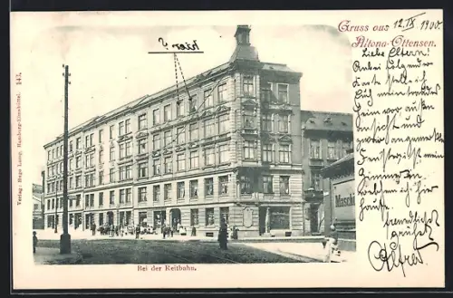 AK Hamburg-Ottensen, Strasse bei der Reitbahn