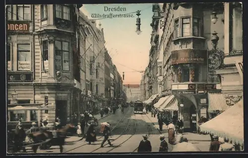 AK Dresden, Verkehr in der Wilsdrufferstrasse