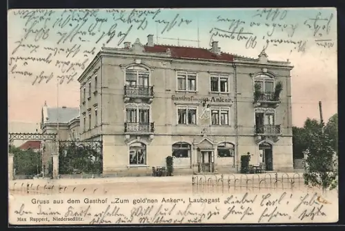 AK Dresden-Laubegast, Gasthof Zum gold`nen Anker