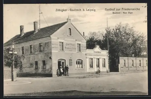 AK Zöbigker-Gautzsch bei Leipzig, Gasthaus zur Friedenseiche