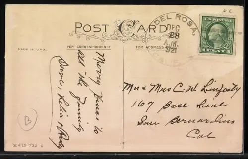 Künstler-AK Weihnachtsmann beschenkt zwei schlafende Kinder, A Merry Christmas