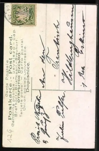 Künstler-AK Zwerg mit erlegtem Hasen im Schnee, Prosit Neujahr