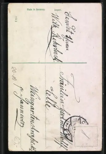 Künstler-AK Zwerg sitzt mit einem Osterküken in einem Korb voller Ostereier