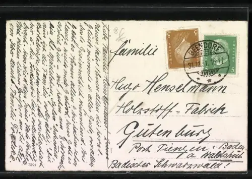 Künstler-AK Zwerge begrüssen das neue Jahr mit einem Knallbonbon