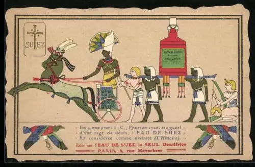 AK Paris, L`Eau de Suez, le Seul Dentifrice, Paris, 3 rue Meyerbeer