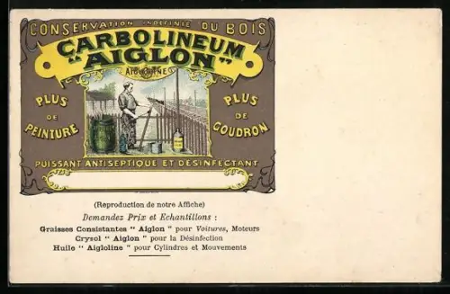 AK Aubervilliers /Seine, 57, Avenue de la République, Carbolineum Aiglon