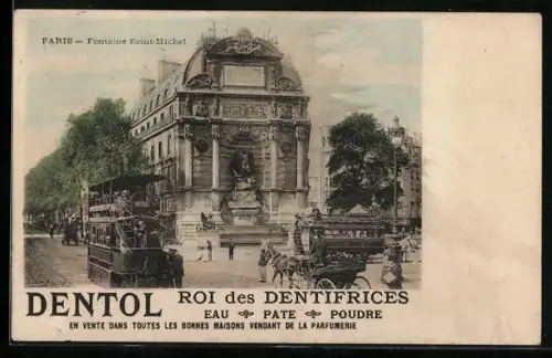 AK Paris, Fontaine Saint Michel, Dentol, Roi des dentifrices
