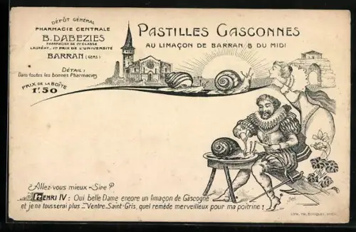 AK Pastilles Gasconnes au limacon de barran & du midi