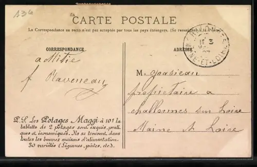 AK Reklame für Maggi, Landstreicher will als Polizist verkleidet Autofahrer abkassieren