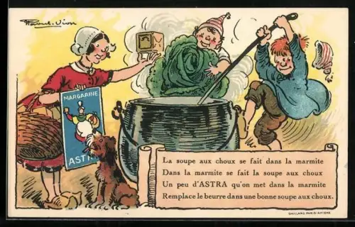Künstler-AK Reklame für Astra Margarine