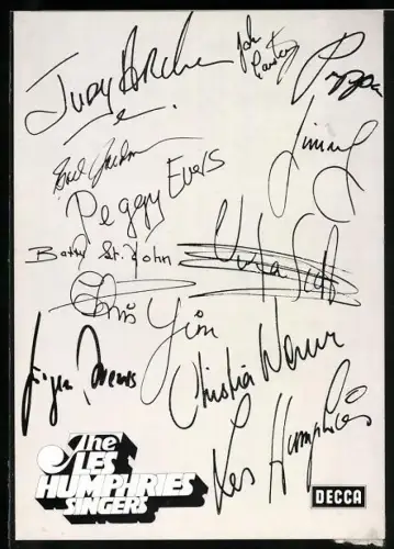 AK Unterschriften der Les Humphries Singers