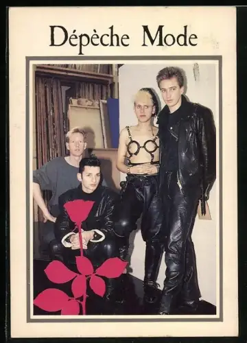 AK Musiker Dépèche Mode in Rosen-Passepartout
