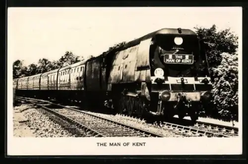 AK Lokomotive der englischen Eisenbahn The Man of Kent