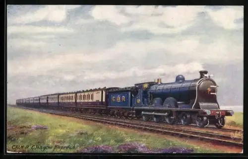 AK The Glasgow Express, bekannte englische Eisenbahn