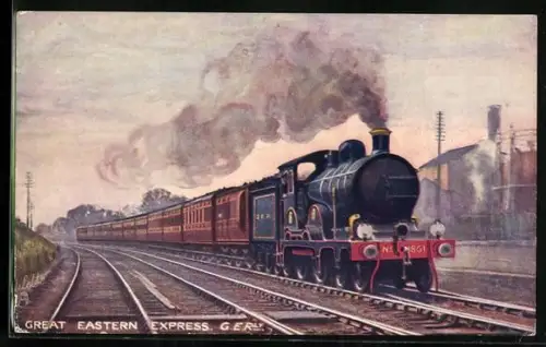 AK Great Eastern Express, Dampflokomotive der englischen Eisenbahn