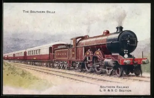AK englische Eisenbahn Southern Belle der Gesellschaft L.B. & S.C.R.
