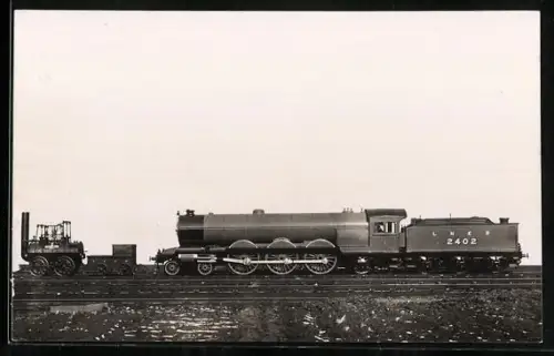 Foto-AK Englische Eisenbahn, Lokomotive No. 2402 der LNER