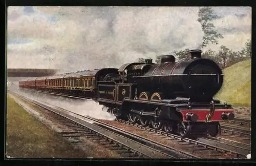 Künstler-AK Blackpool to Manchester Express, L & Y Rly., englische Eisenbahn