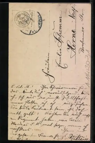 AK Kronprinzenpaar mit den Offizieren des 8. Dragoner-Regts., Kronprinzessin Cecilie