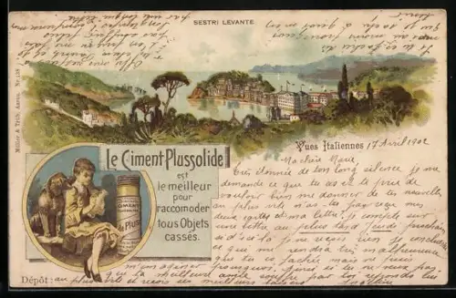 Künstler-AK Le Ciment Plussolide, Reklame, Vues Italiennes