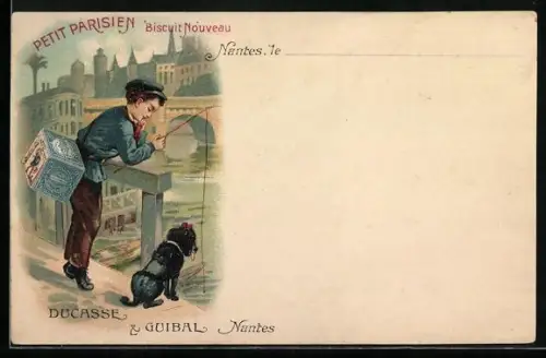 Lithographie Petit Parisien Biscuit Nouveau, Ducasse & Guibal à Nantes