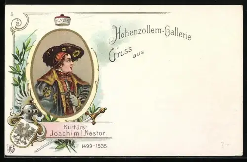 AK Hohenzollern-Galerie, Portrait Joachim I. Nestor Kurfürst von Brandenburg, 1499-1535