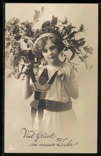 Foto-AK GG Co. Nr. 1991/2: Junges Mädchen mit einem Hampelmann