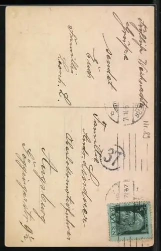 Foto-AK GG Co. Nr. 1339/3: Kind in Winterkleidung mit Brief