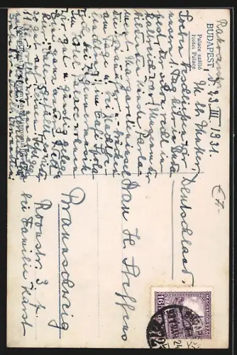 AK Budapest, Hotel Palace