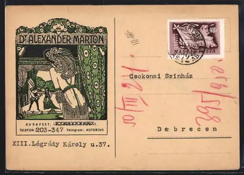 AK Budapest, Dr. Alexander Marton, Bécsi utca 1