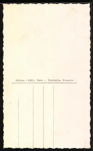 Foto-AK Leo, Paris Nr. 5749/2: Junger Mann küsst zärtlich junge Frau