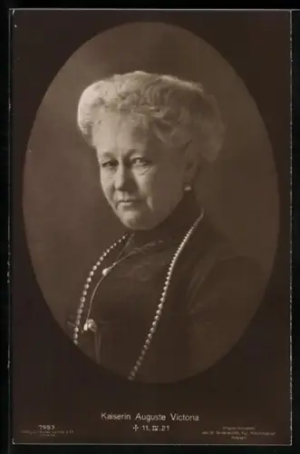 AK Portrait der gealterten Kaiserin Auguste Victoria von Preussen