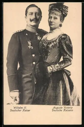 AK Kaiserin Auguste Victoria und Kaiser Wilhelm II.
