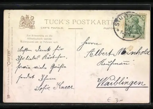 AK Zur Erinnerung an die Silberhochzeit unseres Kaiserpaares 1906