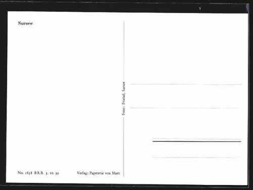 AK Sursee, Teilansicht mit Kirche