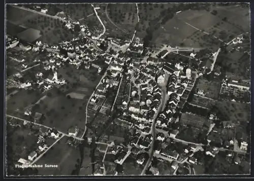 AK Sursee, Teilansicht, Fliegeraufnahme