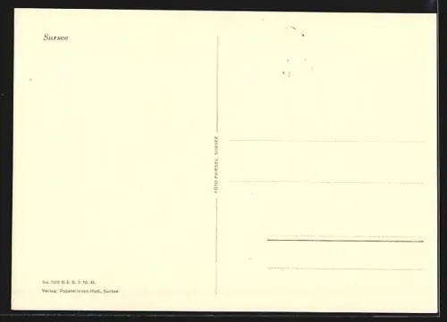 AK Sursee, Strassenpartie mit Kirche