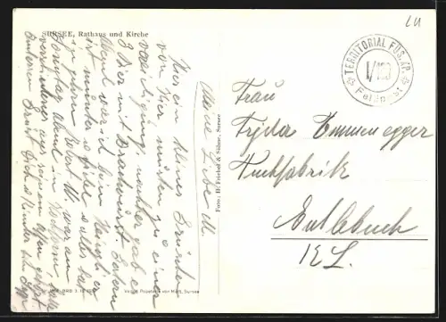 AK Sursee, Rathaus und Kirche