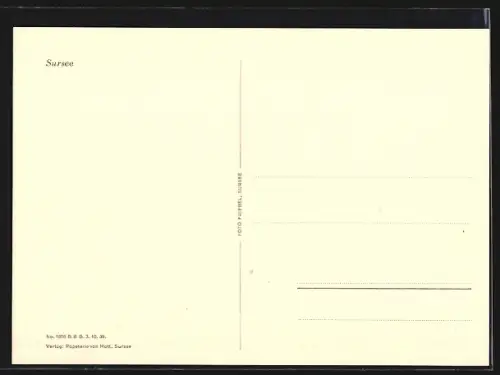 AK Sursee, Strassenpartie mit Kirche