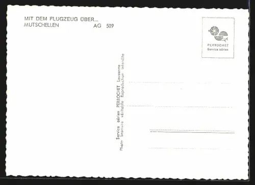 AK Mutschellen /AG, Teilansicht, Fliegeraufnahme
